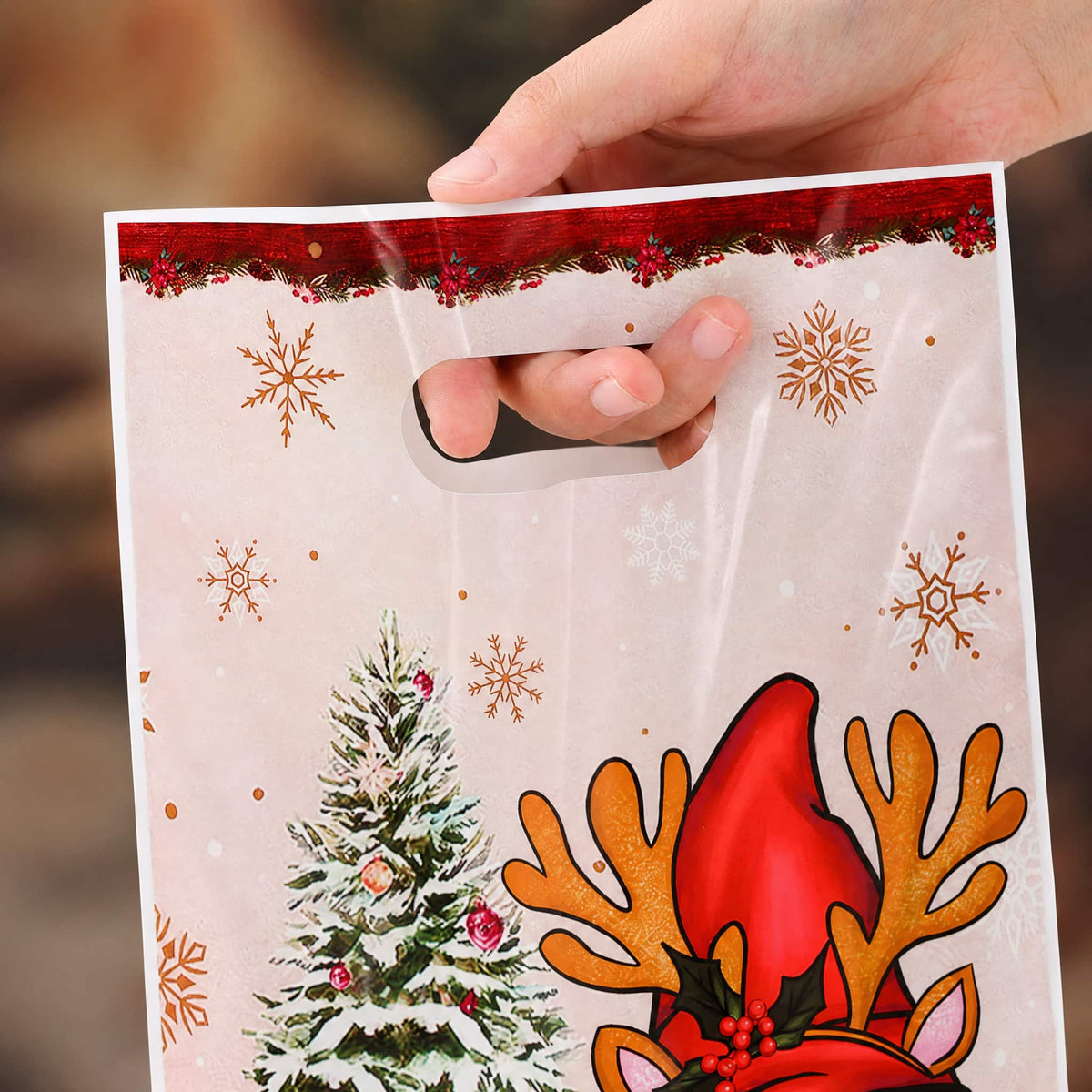 Christmas Gift Bags with Die-Cut Handle — Set of 10, 25 or 50 3