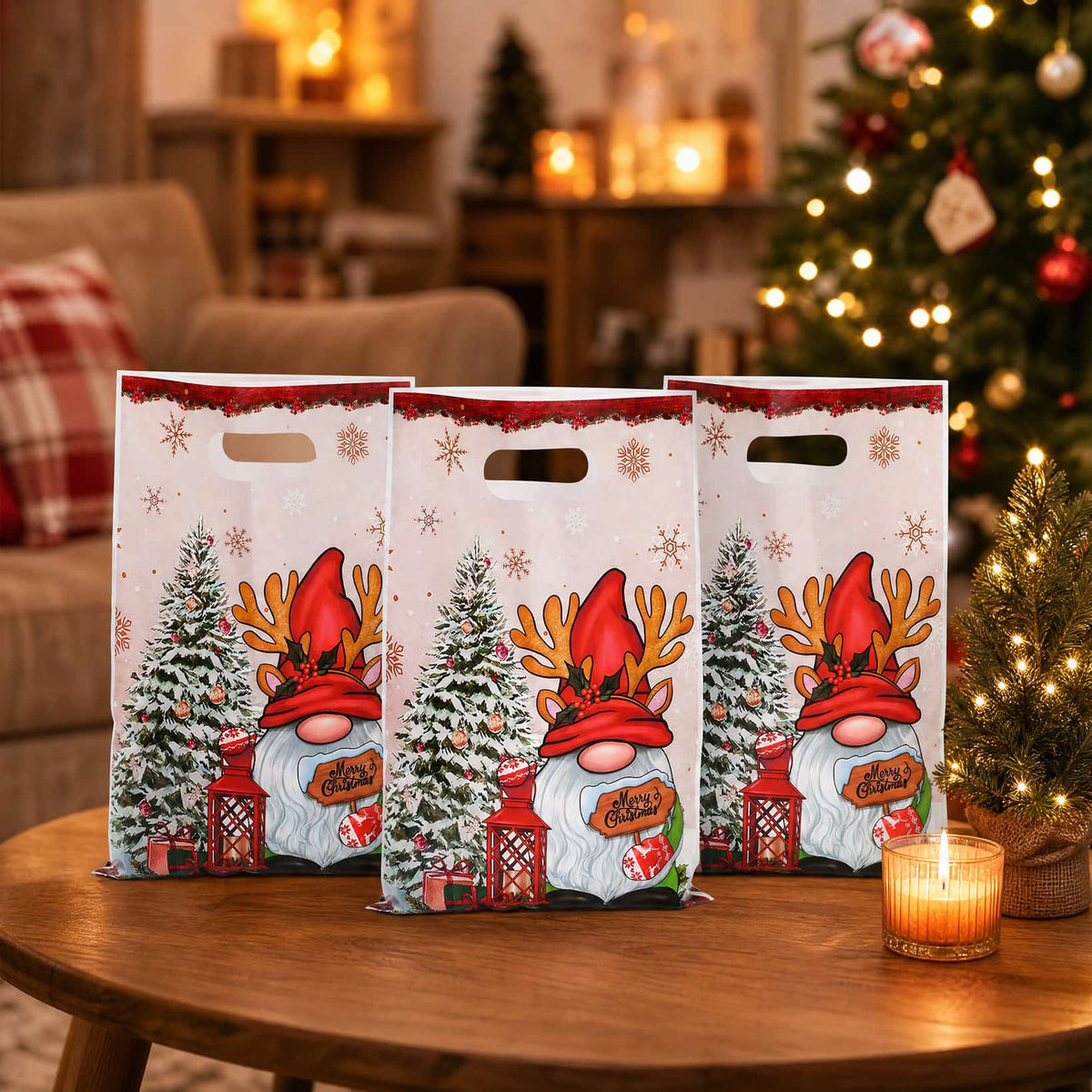 Christmas Gift Bags with Die-Cut Handle — Set of 10, 25 or 50 6