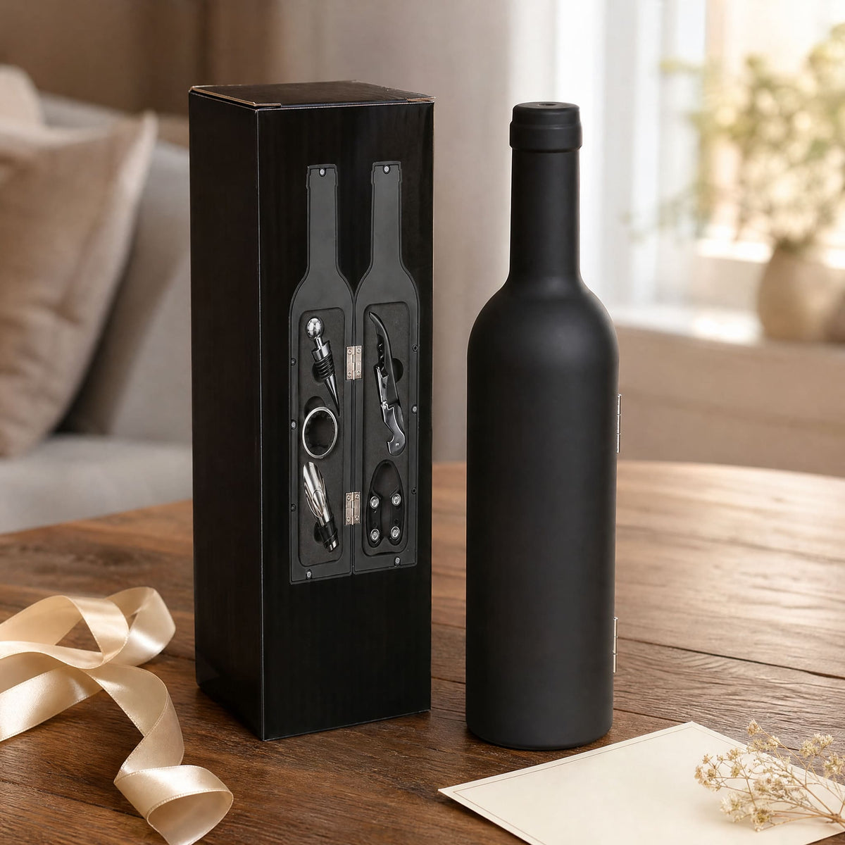 Wine Accessory Set in Bottle Case — 5 or 3 Piece Gift Set 5