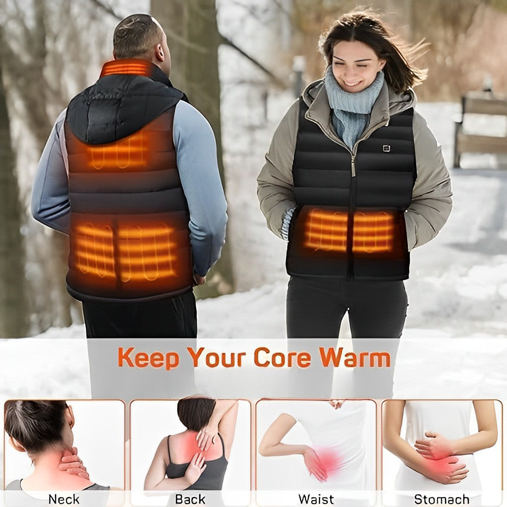 Unisex USB Heated Vest — 4-Zone Carbon Fibre, 8-Hr Warmth 3