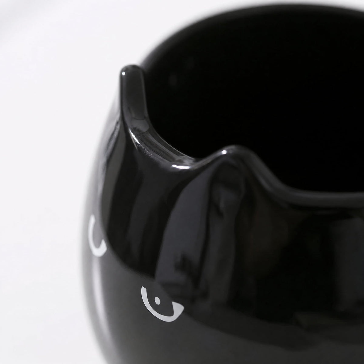 Black Cat Ceramic Mug with Ears — Kawaii 380ml Cup 7