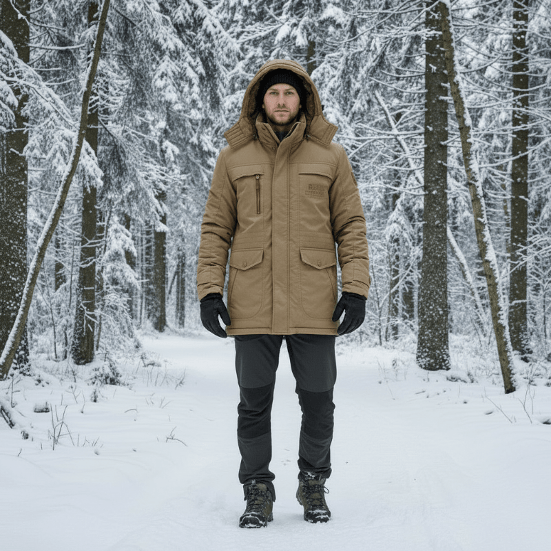 Women's Windproof Padded Parka — Fleece Lined Mid-Length Coat 1