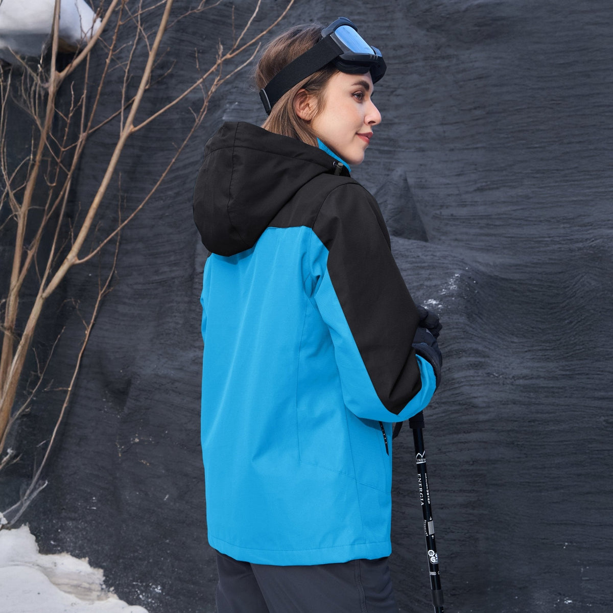 Women's Waterproof 3-in-1 Fleece Ski Jacket — Windproof Shell 24
