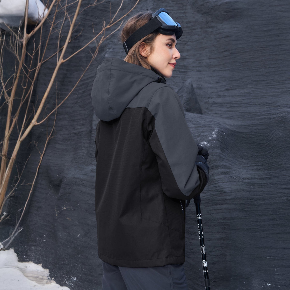 Women's Waterproof 3-in-1 Fleece Ski Jacket — Windproof Shell 12