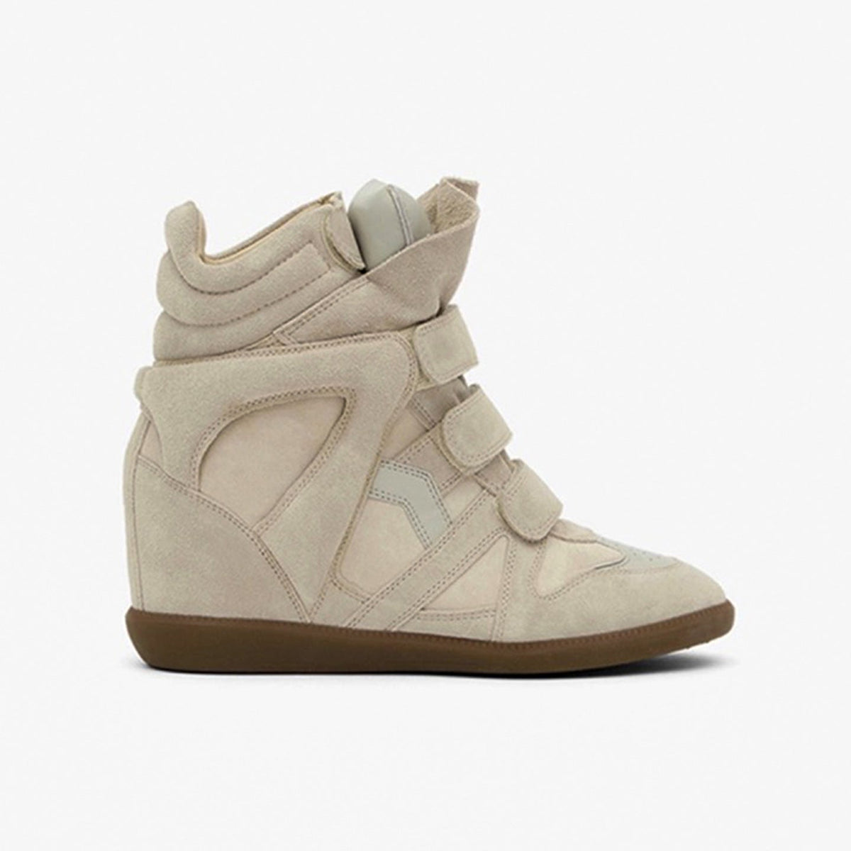 Wedge Sneakers Women — Hidden Wedge High-Top Velcro Shoes 8