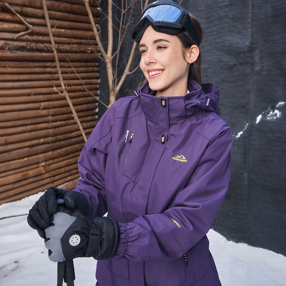 Women's Waterproof 3-in-1 Fleece Ski Jacket — Windproof Shell 4