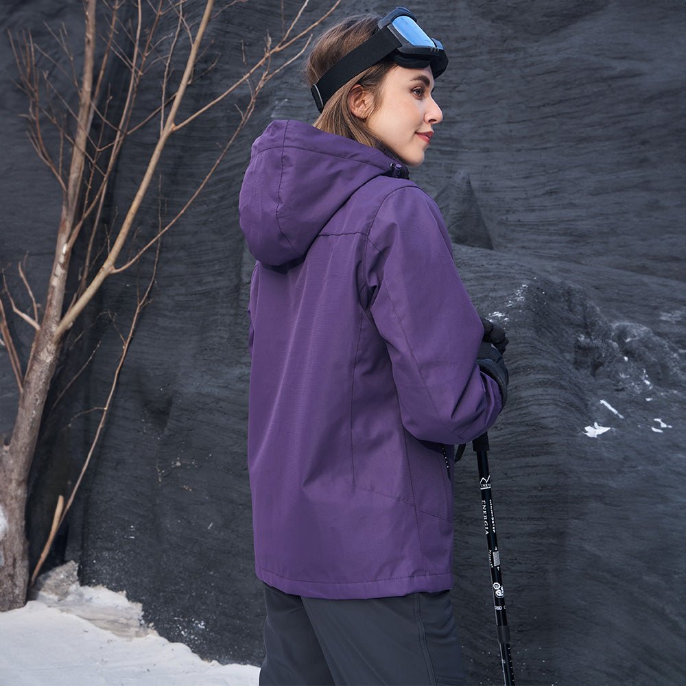 Women's Waterproof 3-in-1 Fleece Ski Jacket — Windproof Shell 5