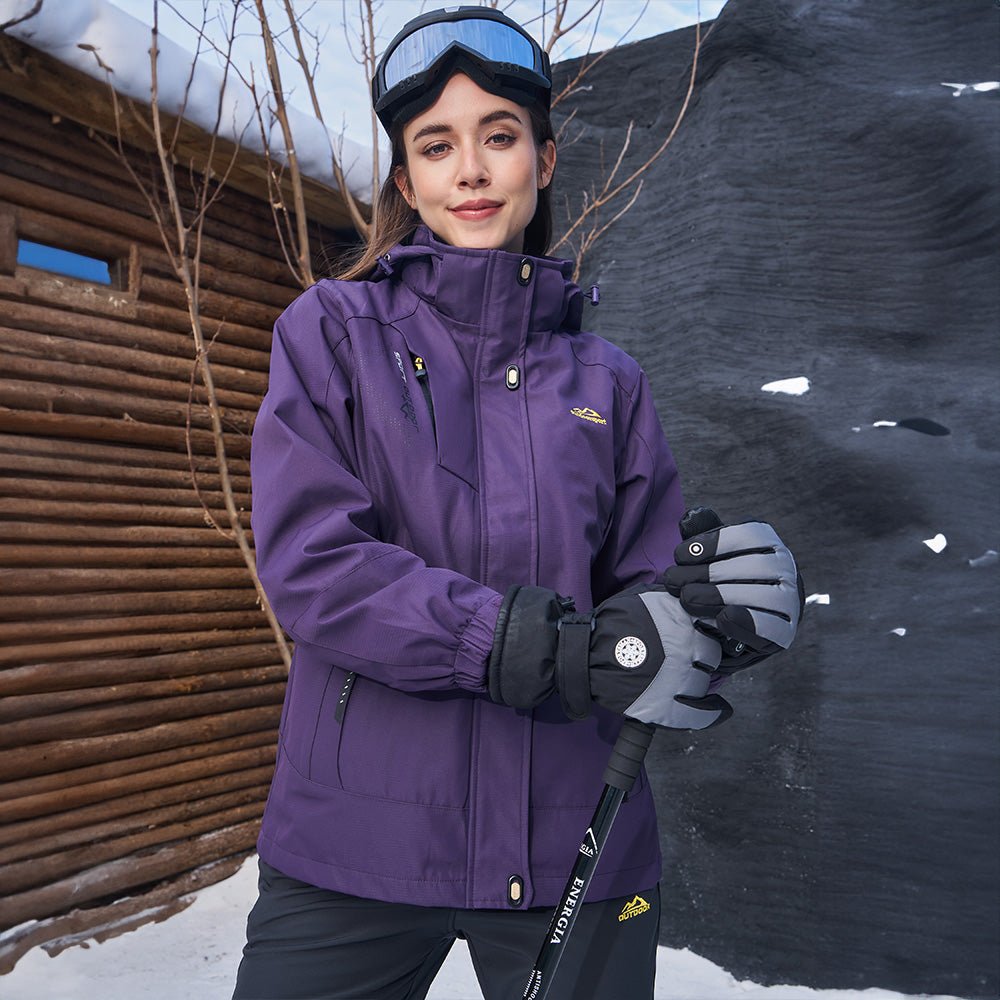 Women's Waterproof 3-in-1 Fleece Ski Jacket — Windproof Shell 2